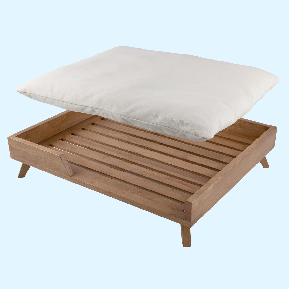 PETMAKER Elevated Dog Bed 36x29.5" | Mid-Century Wood Frame