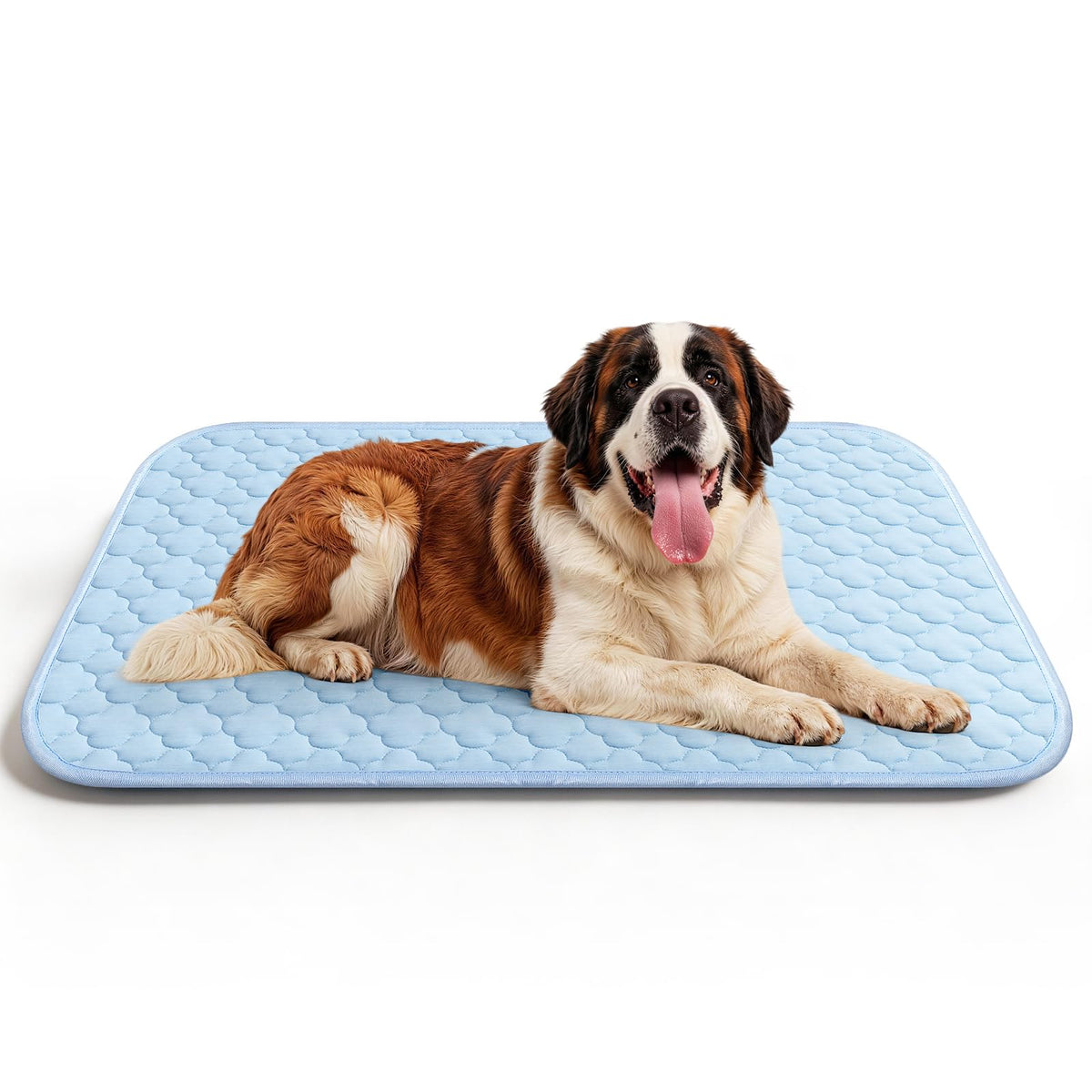 QOKO Extra Large Dog Cooling Mat 43"x31" – Ice Silk, Waterproof