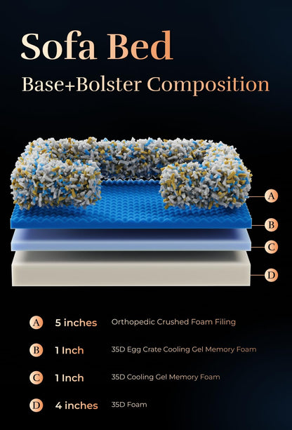 NOAH & PAW XXL Orthopedic Dog Bed | Cooling Gel Foam 55x45"