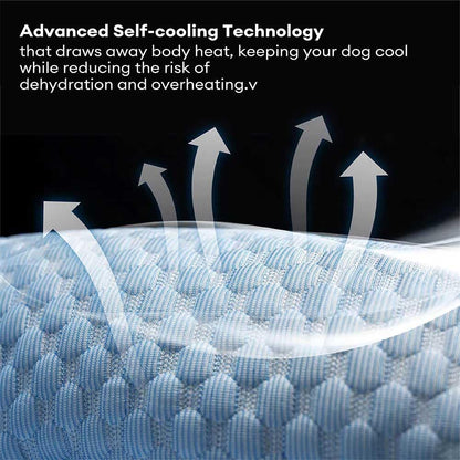 FUNNY FUZZY Cooling Orthopedic Dog Bed XL | Washable | Blue