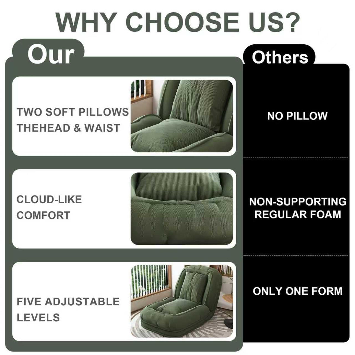 KEIKI Giant Human Dog Bed | Faux Fur Floor Lounger | 5 Positions