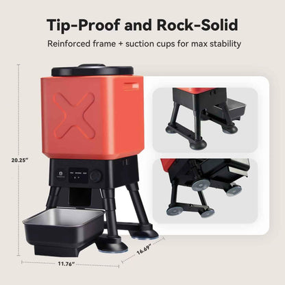 MOLLY&CODY 14L Auto Dog Feeder | WiFi App, Stainless Bowl