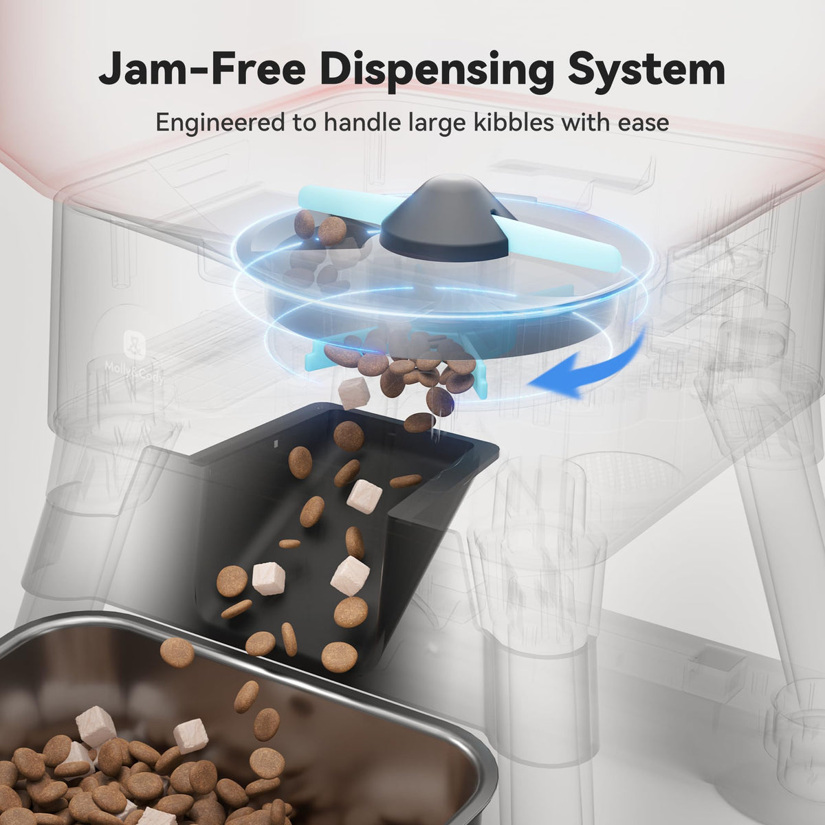 MOLLY&CODY 14L Auto Dog Feeder | WiFi App, Stainless Bowl