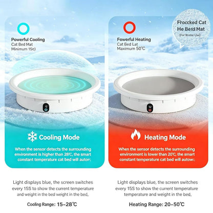 Pressure-Activated Heating & Cooling Pet Bed Mat – Auto Temp