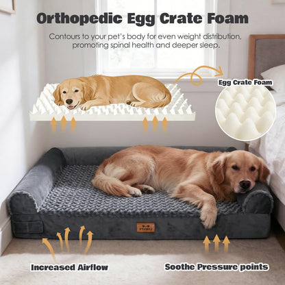 PTHMKJ XXL Orthopedic Dog Bed 2-Pack – Washable & Waterproof