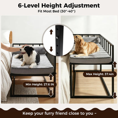 Libbipaw Adjustable Bedside Dog Bed | Co-Sleeper for Medium–Large Dogs