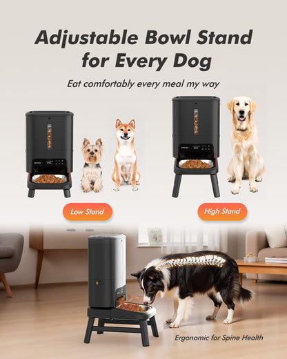 Nityers 15L Auto Dog Feeder for Large Breeds | Anti-Clog