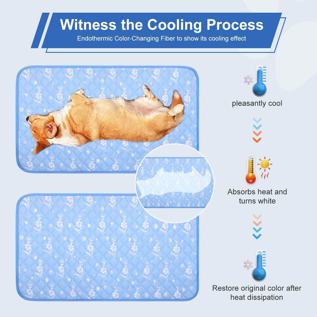 MH MYLUNE HOME Dog Cooling Mat 59x40" | Self-Cooling