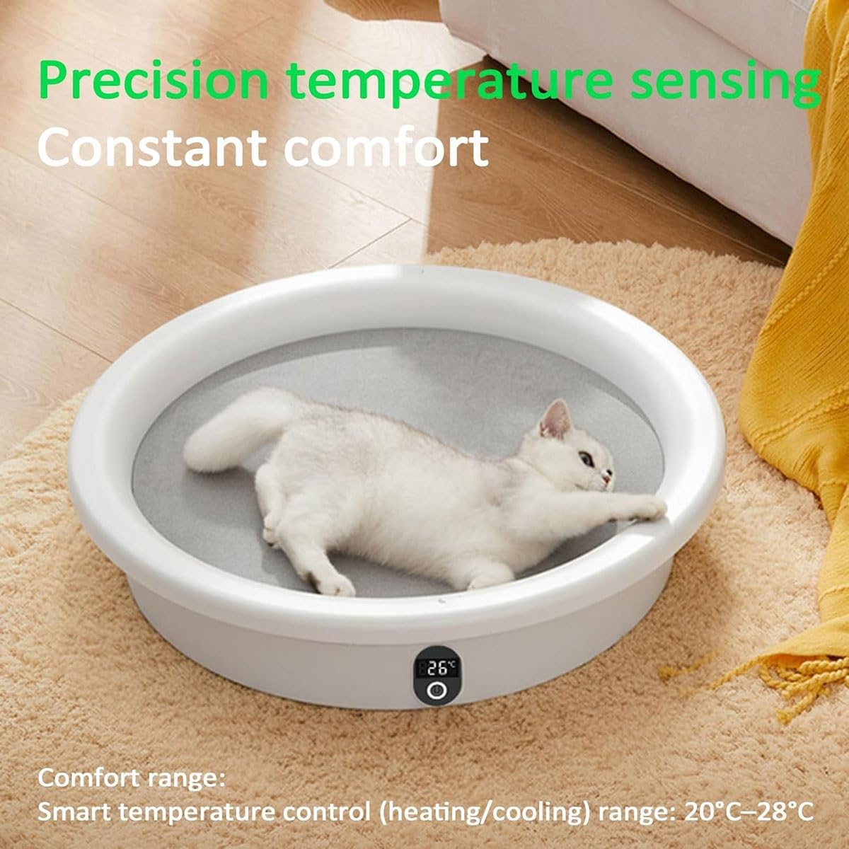 Pressure-Activated Heating & Cooling Pet Bed Mat – Auto Temp