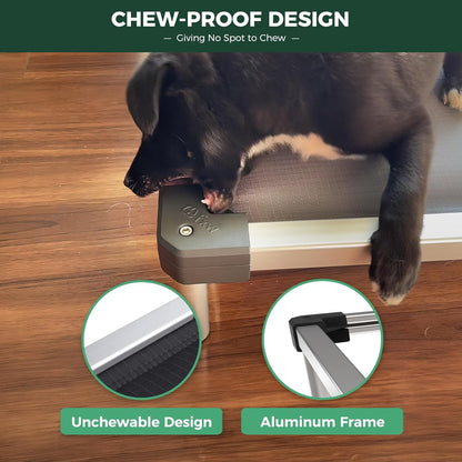 FXW TitanNest Chew-Proof Elevated Dog Bed XL 56x31" | Gray