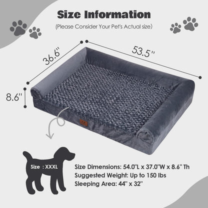 PTHMKJ XXL Orthopedic Dog Bed 2-Pack – Washable & Waterproof