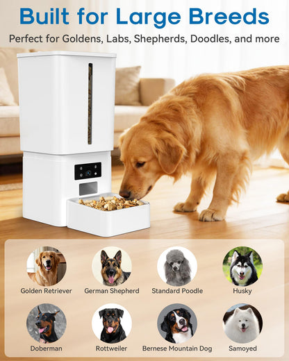 Gwozn 15L Automatic Dog Feeder | 5GHz WiFi, HD Camera & Timer