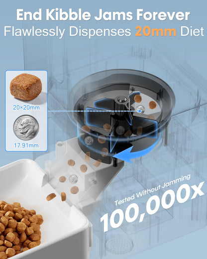 Yakry 12L Auto Dog Feeder with 1080P HD Camera | WiFi Enabled