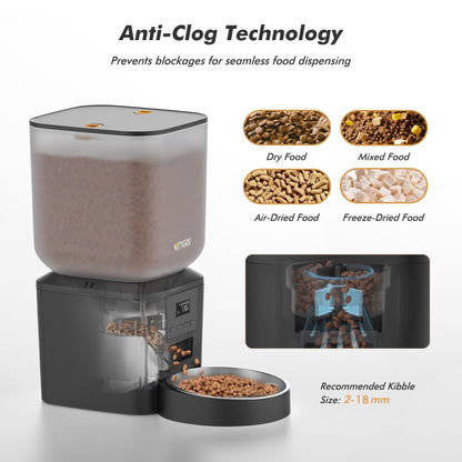 Nityers 8L Automatic Dog & Cat Feeder | LCD, 6 Meals/Day