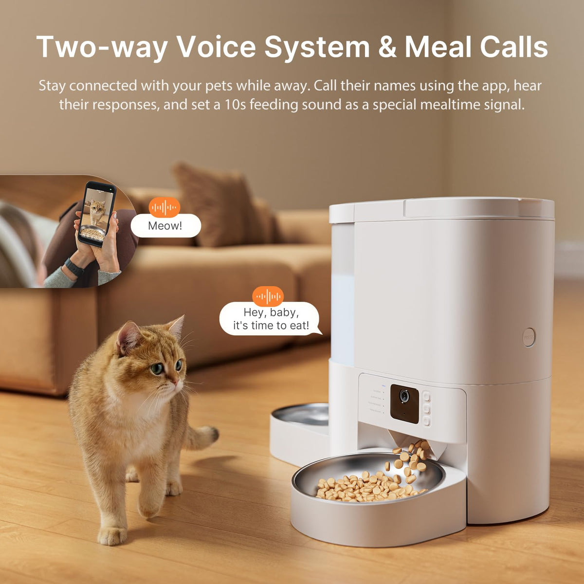 DUDUPET 2-in-1 Auto Dog & Cat Feeder | 2K Camera | 5G WiFi