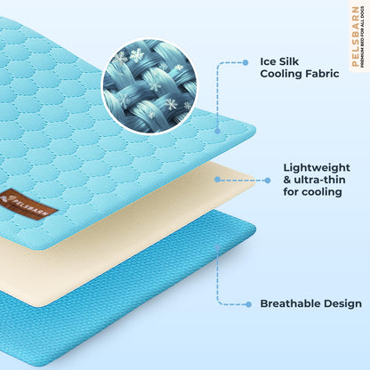 Pelsbarn Ice Silk Self-Cooling Dog Mat | Large, Non-Slip