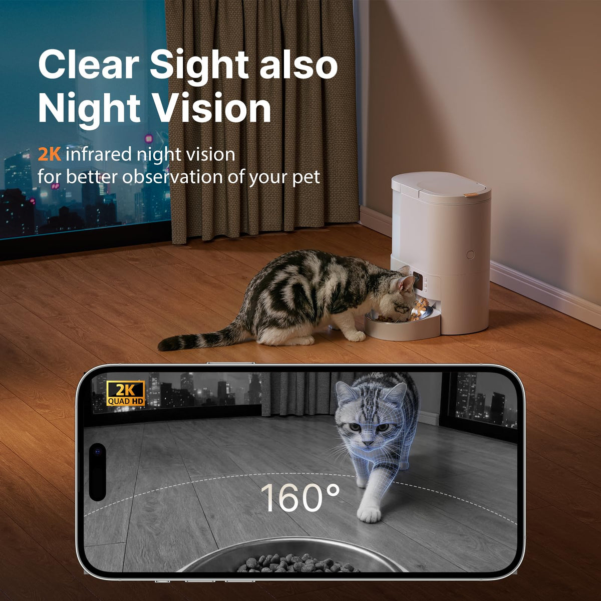 DUDUPET 2-in-1 Auto Dog & Cat Feeder | 2K Camera | 5G WiFi