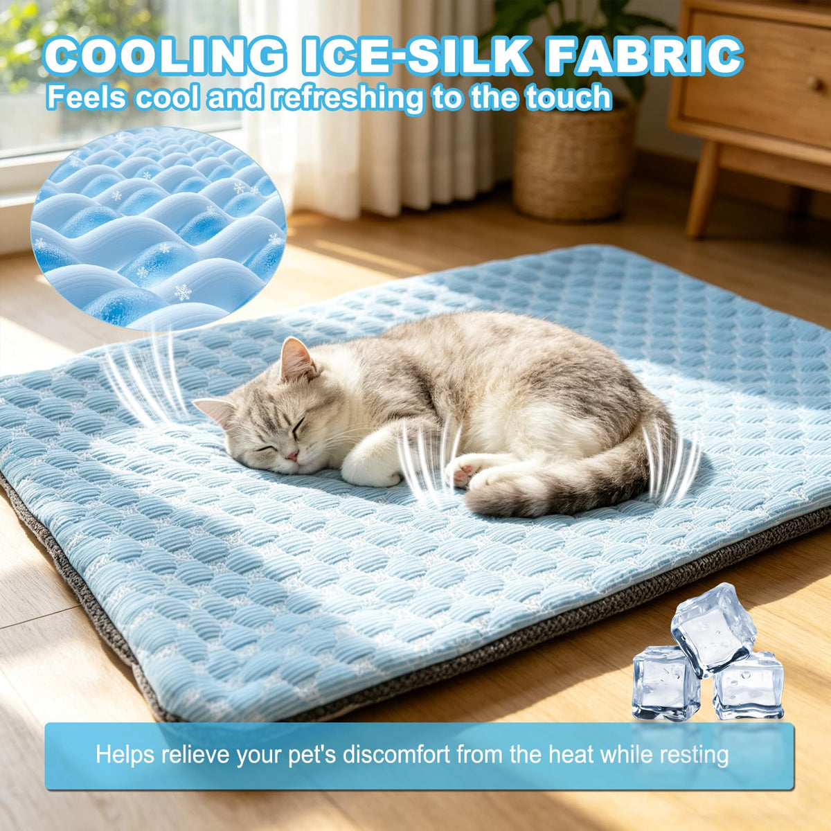 GOLOPET Dog Self-Cooling Mat 23x34" | Foldable | Non-Toxic