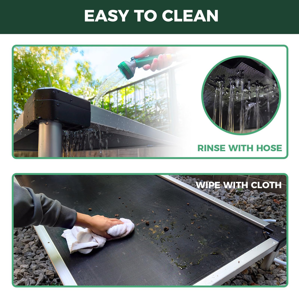 FXW TitanNest Chew-Proof Elevated Dog Bed XL 56x31" | Black