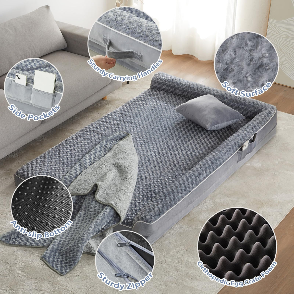 BFPETHOME XXL Orthopedic Dog Bed | Waterproof & Washable