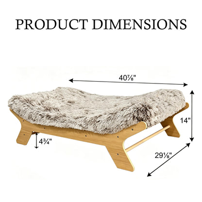 HEAVE SPROUT Elevated Wood Dog Bed XL | Frame & Mattress | 90 lb