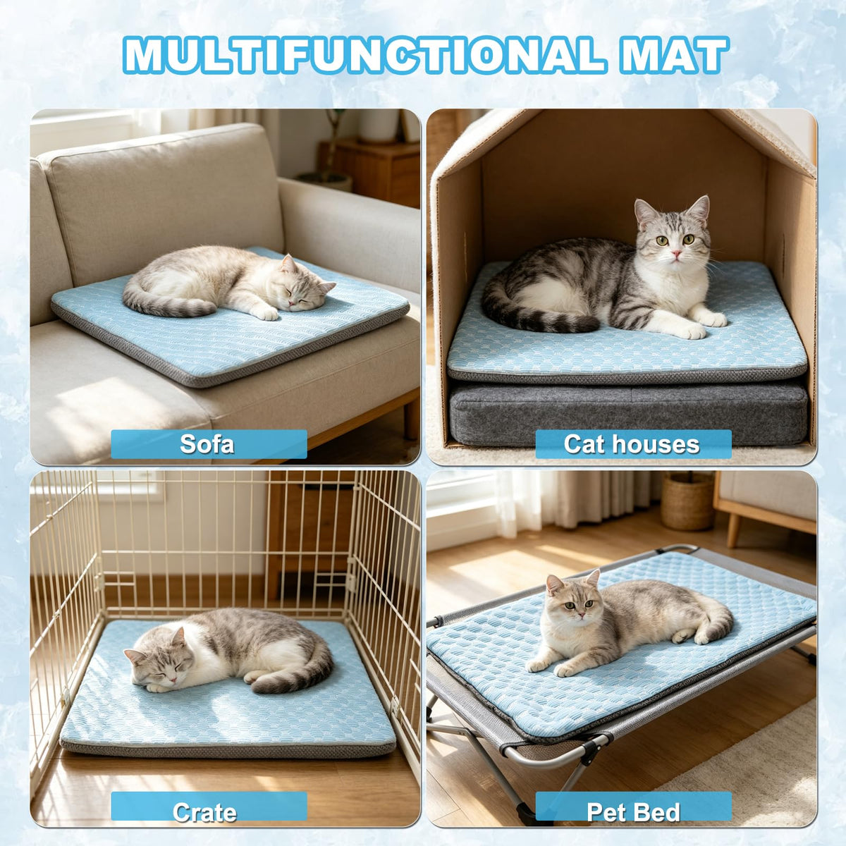 GOLOPET Dog Self-Cooling Mat 23x34" | Foldable | Non-Toxic