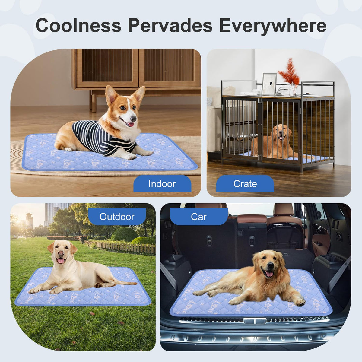 MH MYLUNE HOME Dog Cooling Mat 59x40" | Self-Cooling